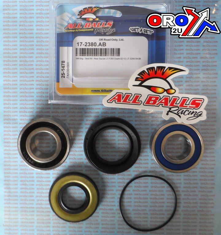 WHEEL BEARING KIT REAR 02-14 SUZ LT-F/LT-Z 250 OZARK, ALLBALLS 25-1478 ATV