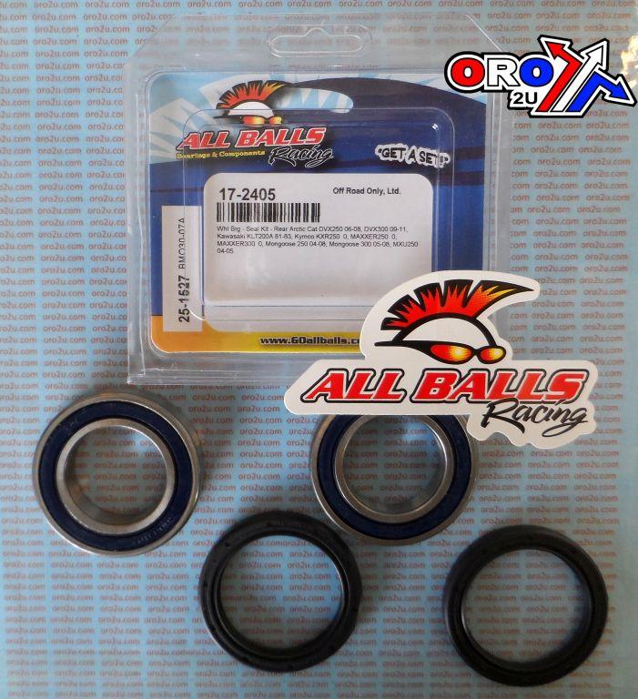 WHEEL BEARING KIT REAR 81-15 ARCTIC-CAT/KAW/KYMCO, ALLBALLS 25-1527 ATV