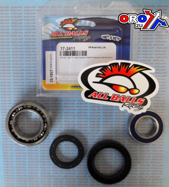 WHEEL BEARING KIT REAR 06-10 YAM YFM450FX, ALLBALLS 25-1567 ATV