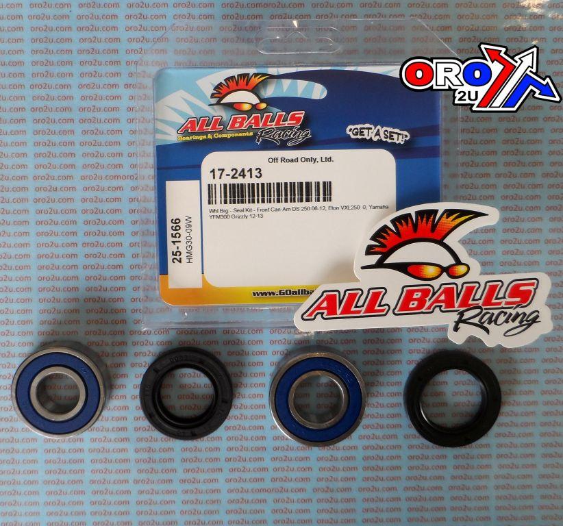WHEEL BEARING KIT FRONT 06-22 CAN-AM/ETON/YAM 250/300, ALLBALLS 25-1566 ATV