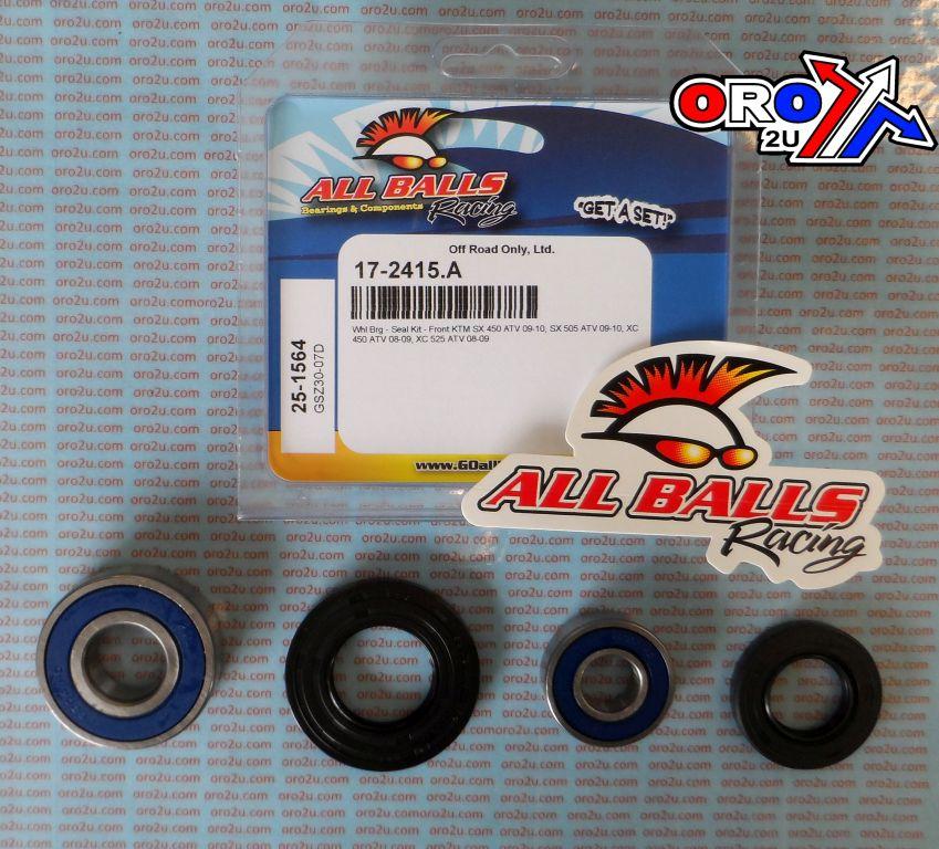 WHEEL BEARING KIT FRONT 08-10 KTM SX/XC 450-525, ALLBALLS 25-1564 DIRT