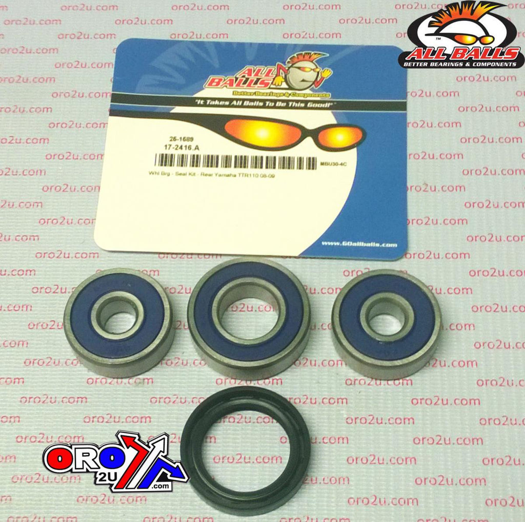 WHEEL BEARING KIT REAR 08-22 YAMAHA TTR110, ALLBALLS 25-1589 DIRT