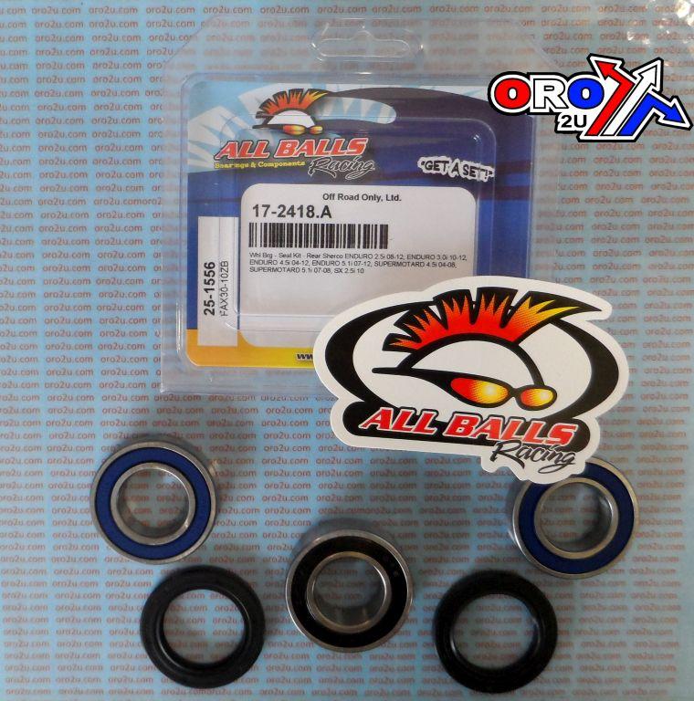 WHEEL BEARING KIT REAR 04-21 SHERCO ENDURO SC/SE/SX/SM, ALLBALLS 25-1556 DIRT