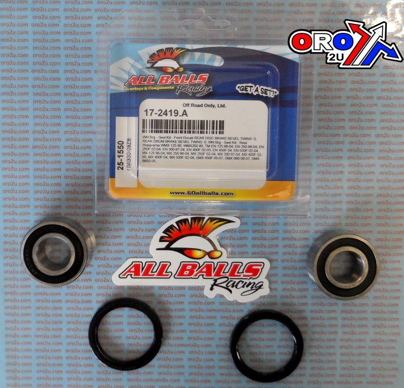 WHEEL BEARING KIT FRONT & REAR 72-07 DUCATI/HUSKY, ALLBALLS 25-1550 ROAD/DIRT