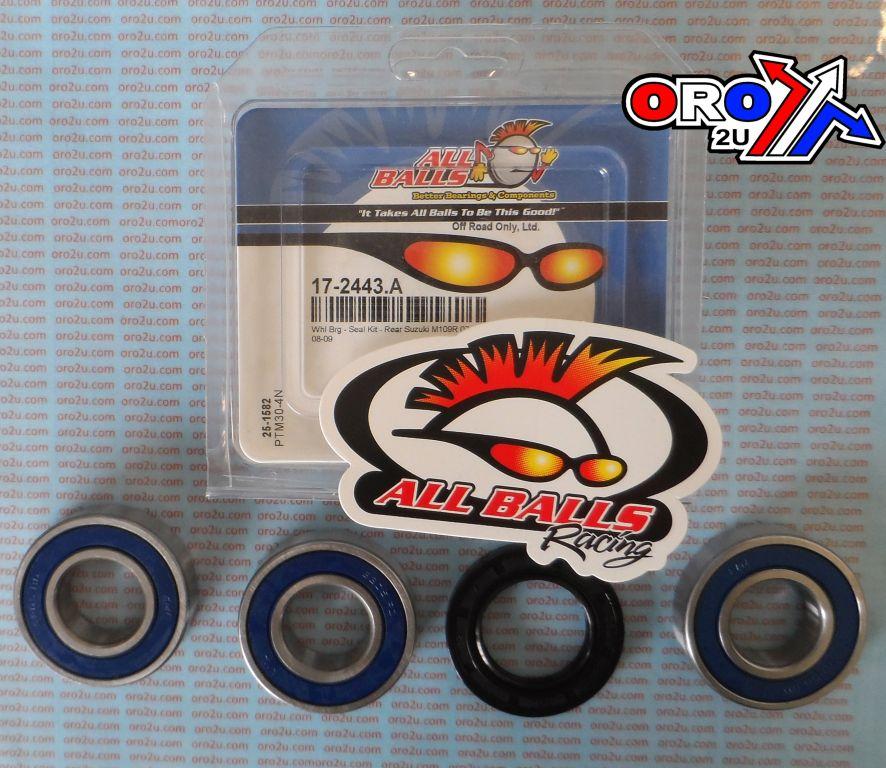 WHEEL BEARING KIT REAR 06-21 SUZUKI VL/VLR/VZ/VZR/M109R, ALLBALLS 25-1582 ROAD