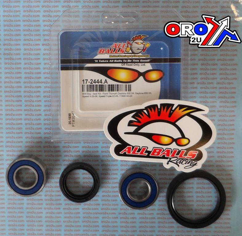 WHEEL BEARING KIT FRONT 00-06 TRIUMPH DAY,TT600/SPEED4/TRIPLE, ALLBALLS 25-1590 ROAD