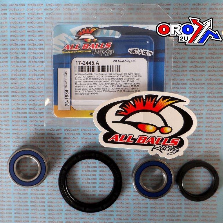 WHEEL BEARING KIT FRONT 91-16 TRIUMPH, ALLBALLS 25-1584 ROAD
