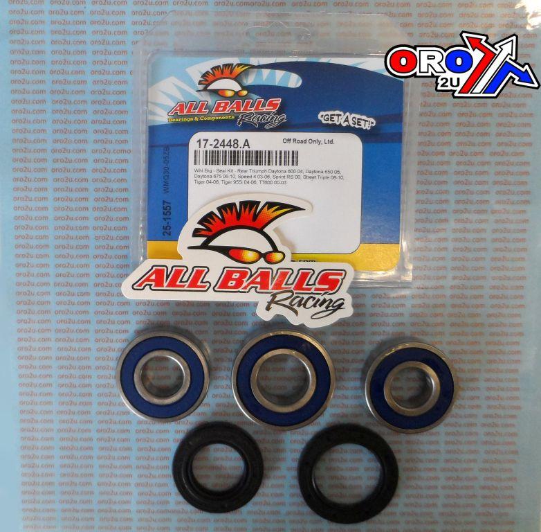 WHEEL BEARING KIT REAR 99-17 TRIUMPH THRUX/TIGER/STREET/T-BIRD, ALLBALLS 25-1557 ROAD
