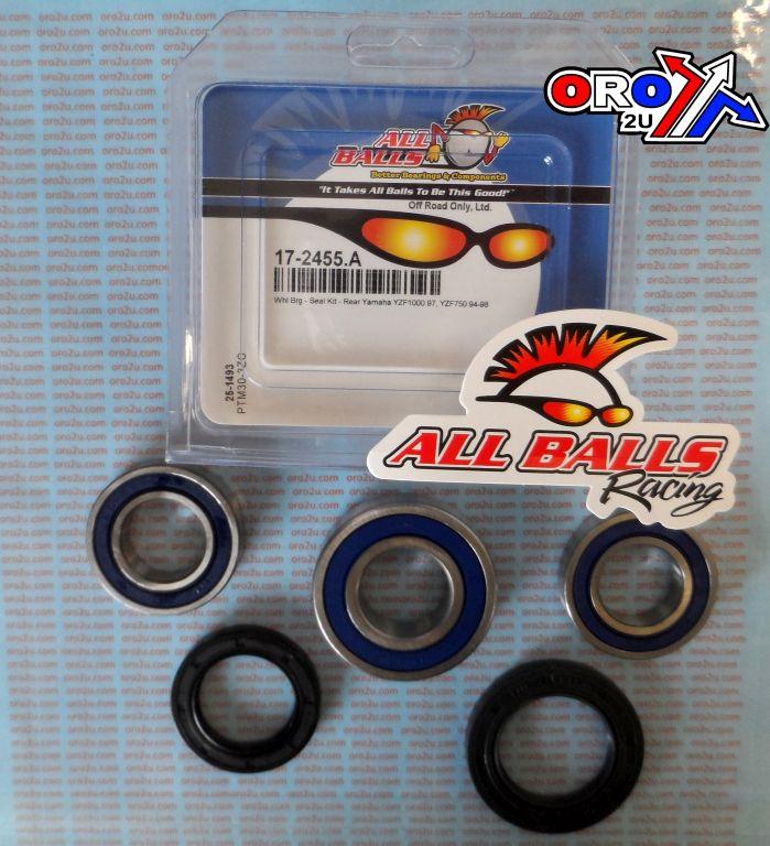 WHEEL BEARING KIT REAR 93-06 YAMAHA TDM/XJR/YZF, ALLBALLS 25-1493 ROAD