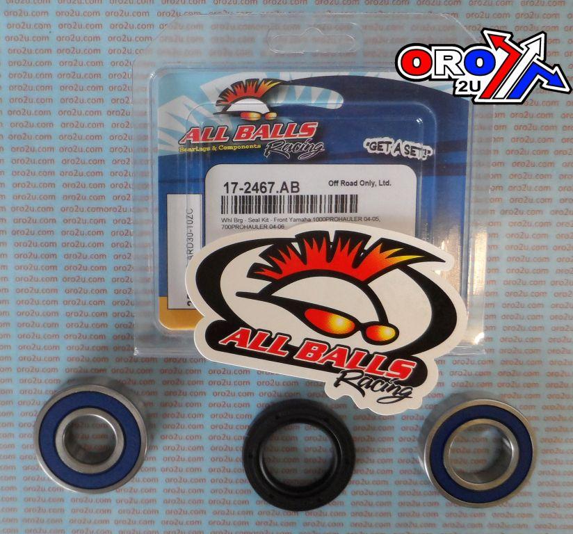 WHEEL BEARING KIT FRONT 04-06 YAM PROHALUER 700/1000, ALLBALLS 25-1543 ATV