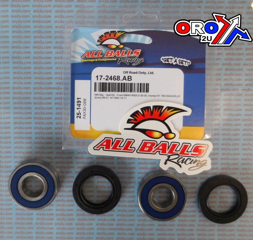 WHEEL BEARING KIT FRONT 00-17 HON NT700/BMW F650/800, ALLBALLS 25-1491 ROAD