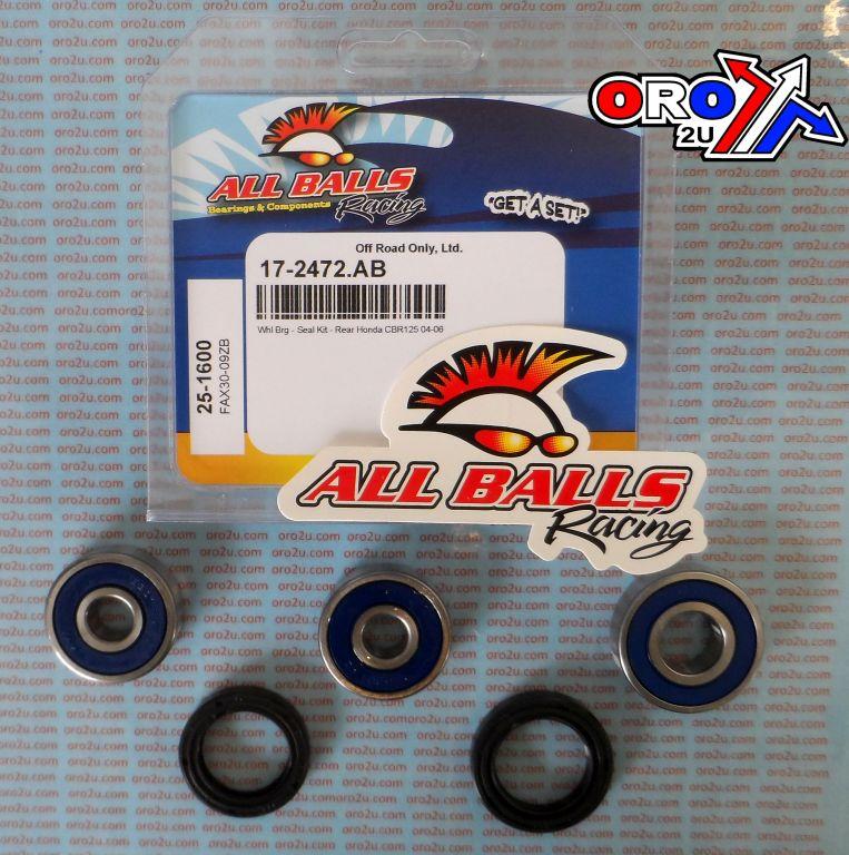 WHEEL BEARING KIT REAR 04-22 HON CBF/CBR/CT/GROM/Z 125, ALLBALLS 25-1600 ROAD