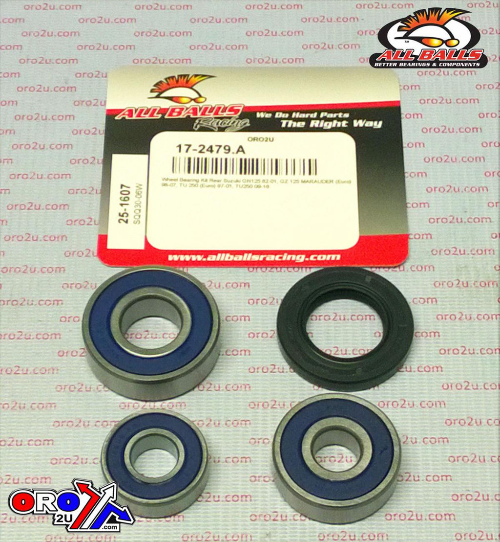 WHEEL BEARING KIT REAR 82-19 SUZ GN/GZ 125/TU250, ALLBALLS 25-1607 ROAD