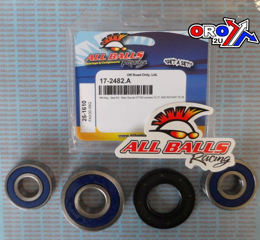 WHEEL BEARING KIT REAR 72-77 SUZ GT750/RE5 ROTARY, ALLBALLS 25-1610 ROAD