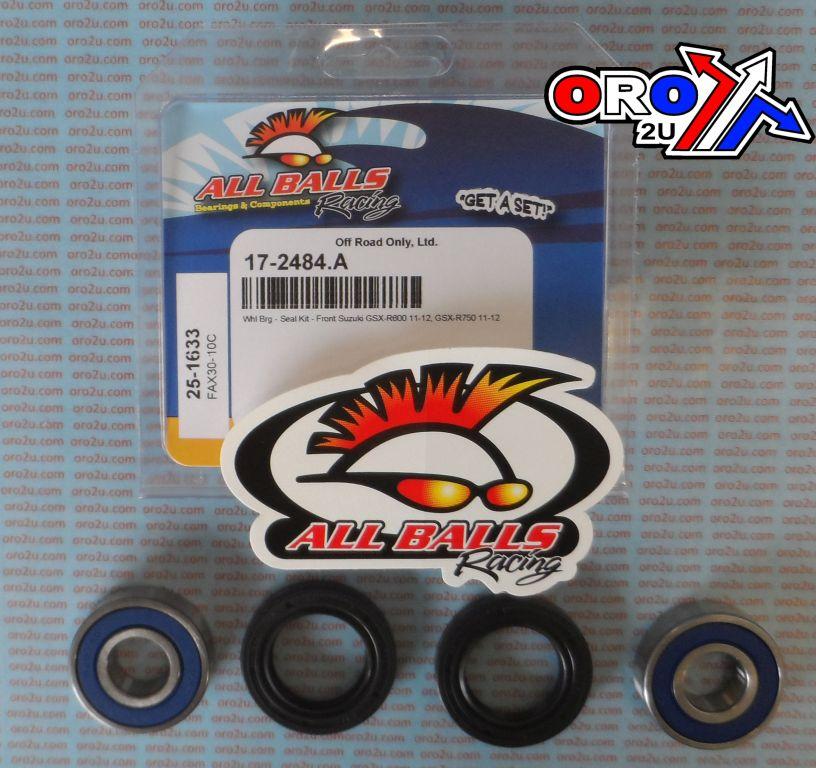 WHEEL BEARING KIT FRONT 11-12 SUZ GSX-R600/750, ALLBALLS 25-1633 ROAD