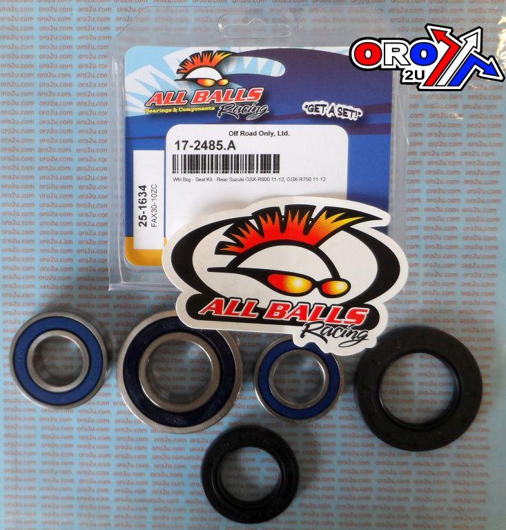 WHEEL BEARING KIT REAR 11-21 SUZ GSX-R600/750, ALLBALLS 25-1634 ROAD