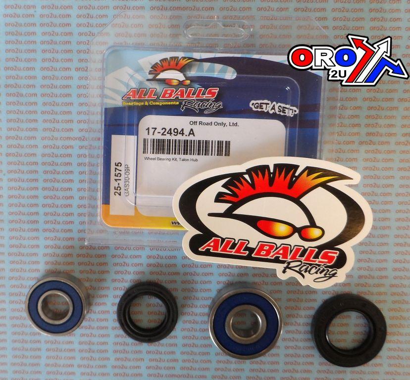 WHEEL BEARING KIT REAR 00-07 KAW KX65 TALON WHEEL, ALLBALLS 25-1575 DIRT