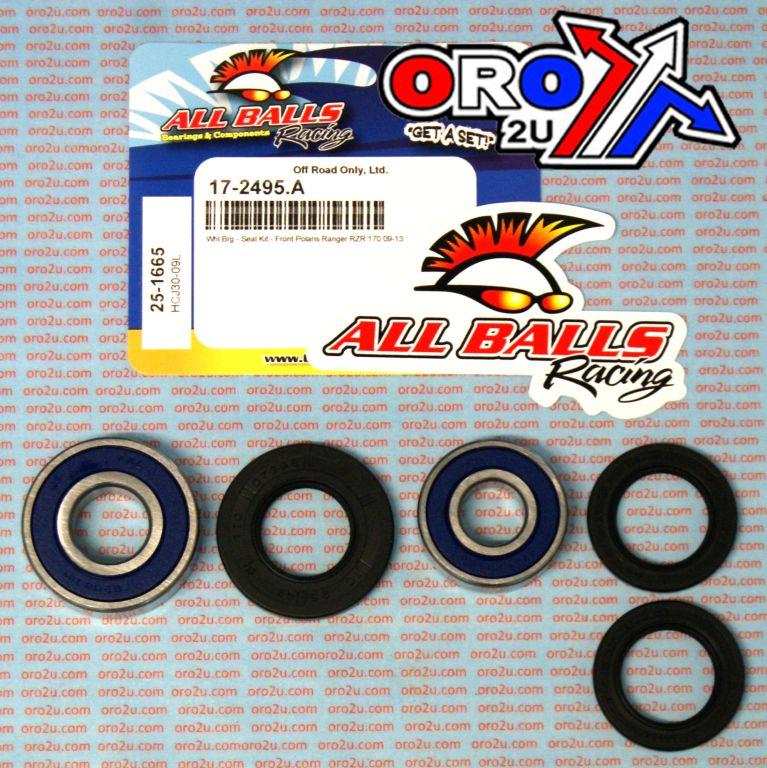 WHEEL BEARING KIT FRONT 09-21 POLARIS RZR 170, ALLBALLS 25-1665 ATV