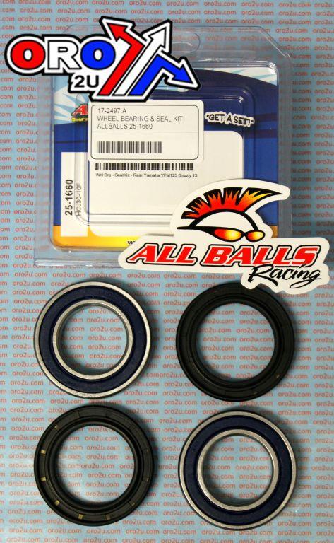 WHEEL BEARING KIT REAR 2013 YAM YFM125 GRIZZLY, ALLBALLS 25-1660 ATV
