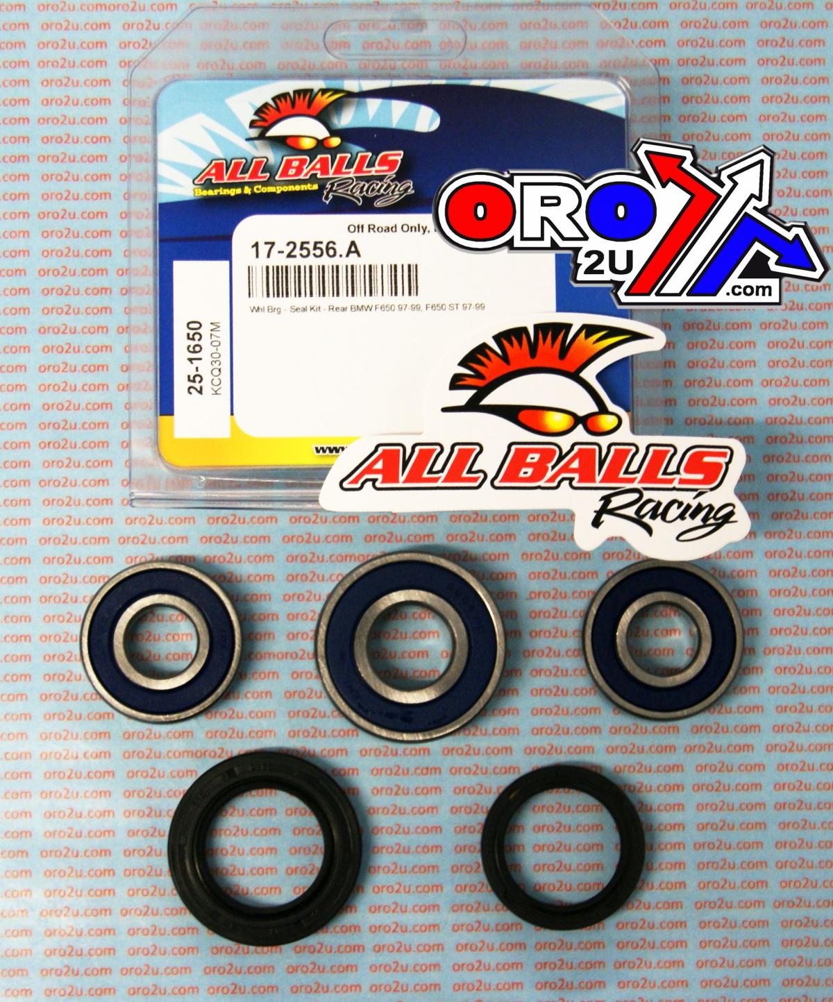 WHEEL BEARING KIT REAR 97-05 APRILIA PEGASO/BMW F650, ALLBALLS 25-1650 ROAD
