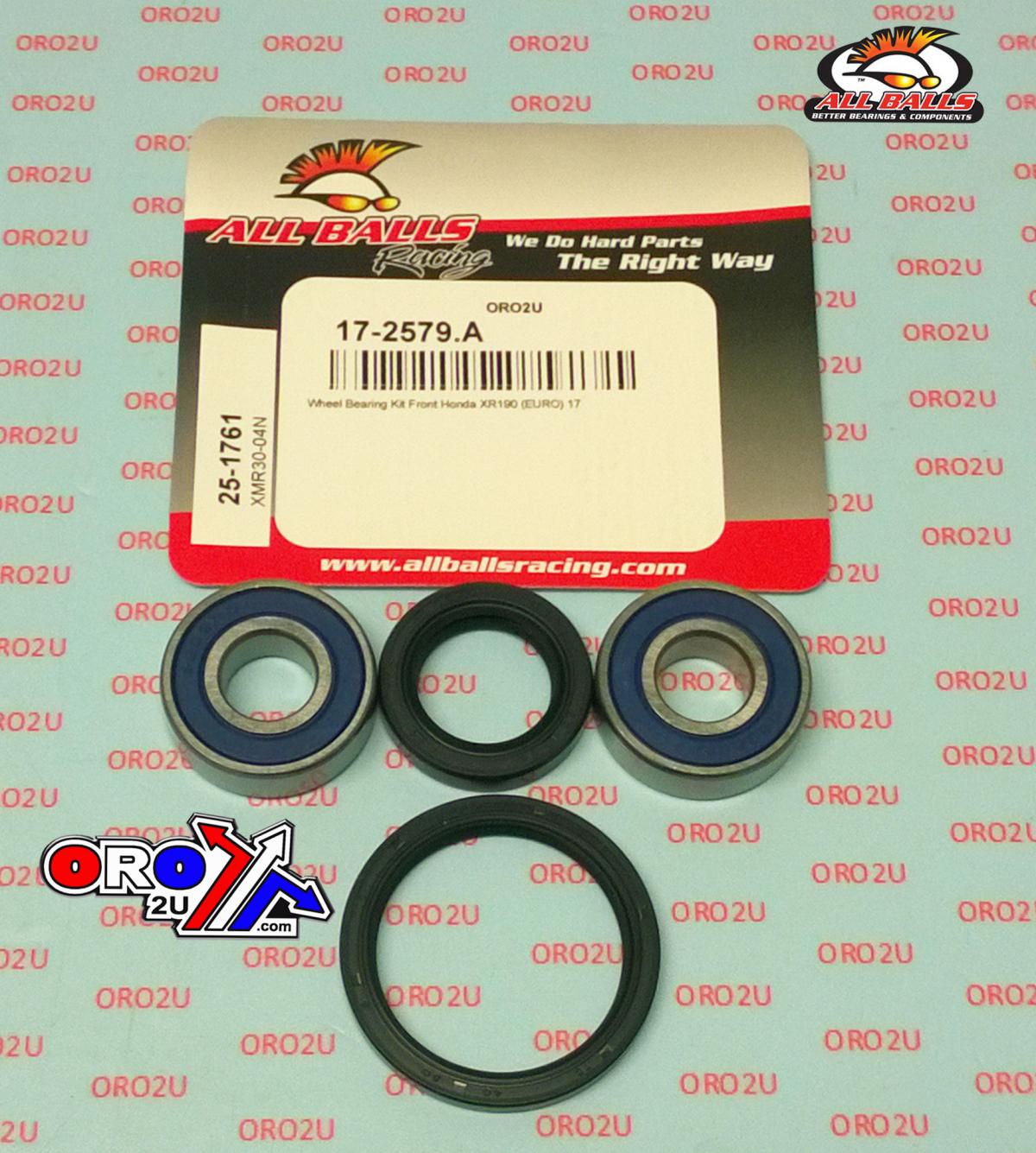WHEEL BEARING KIT FRONT 2017 HON XR190, ALLBALLS 25-1761 DIRT