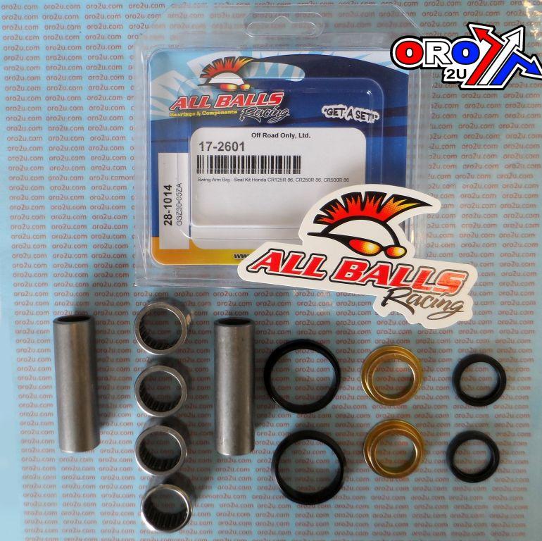 SWINGARM BEARING KIT ALLBALLS, ALLBALLS 28-1014 HONDA CR 125/250/500 1986