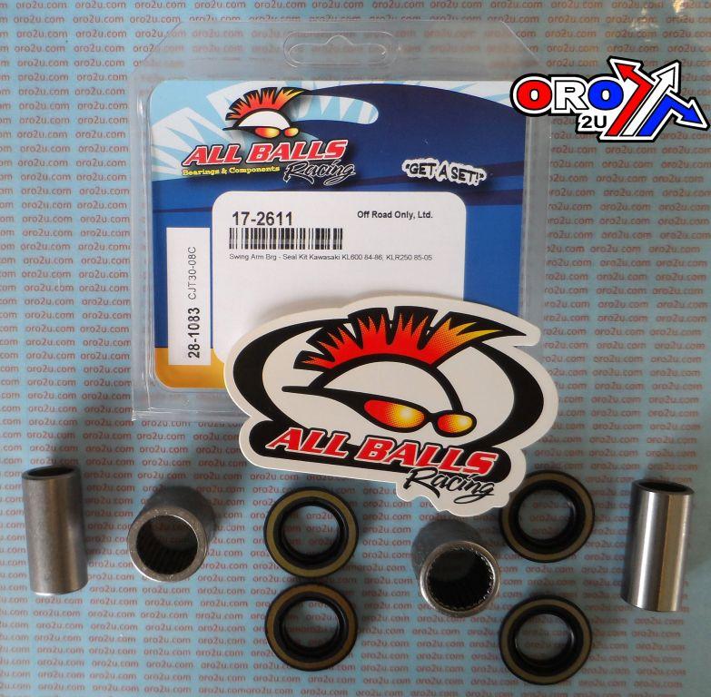 SWINGARM BEARING KIT ALLBALLS, ALLBALLS 28-1083 KAWASAKI KL600 84-06/KLR250 85-05