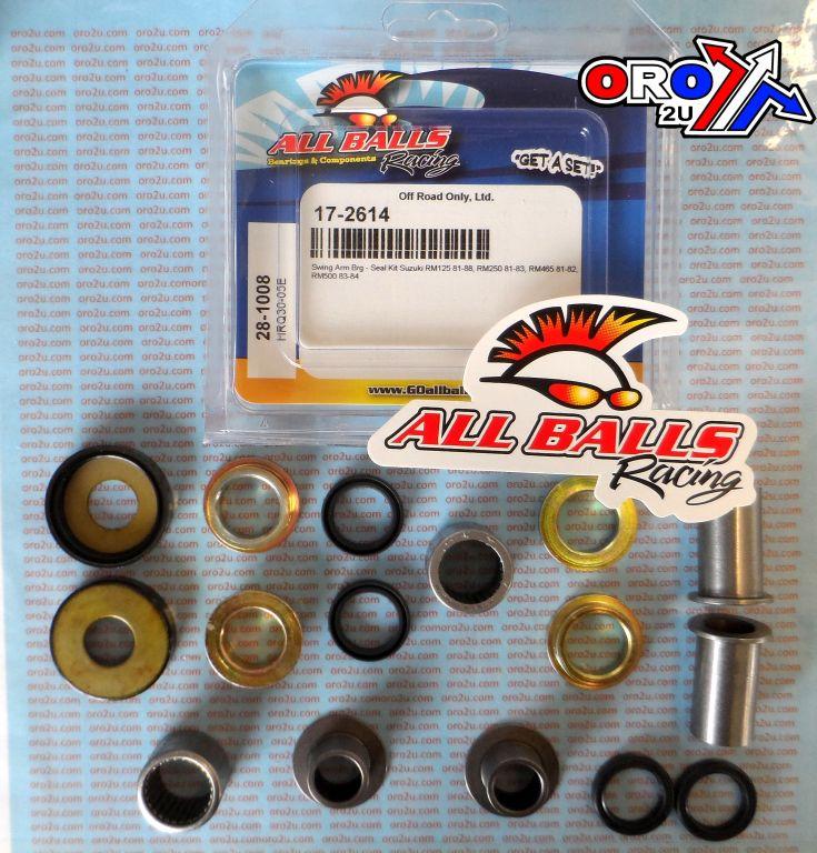 SWINGARM BEARING KIT ALLBALLS, ALLBALLS 28-1008 SUZUKI RM 125/250/465/500 81-88