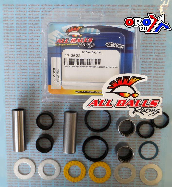 SWINGARM BEARING KIT ALLBALLS, ALLBALLS 28-1026 YAMAHA YZ250/490/IT490 83-85