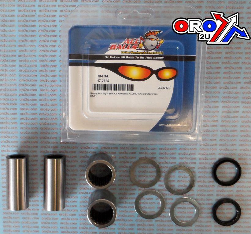 SWINGARM BEARING KIT ALLBALLS, ALLBALLS 28-1164 KAWASAKI KL250 00-10
