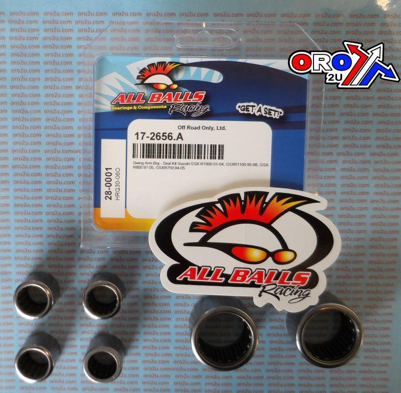 SWINGARM BEARING KIT ALLBALLS, ALLBALLS 28-0001 SUZUKI GSX-R 600/750/1000/1100 95-05