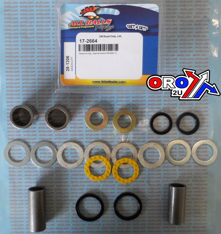 SWINGARM BEARING KIT ALLBALLS, ALLBALLS 28-1206 HONDA CRF250/450 13-17