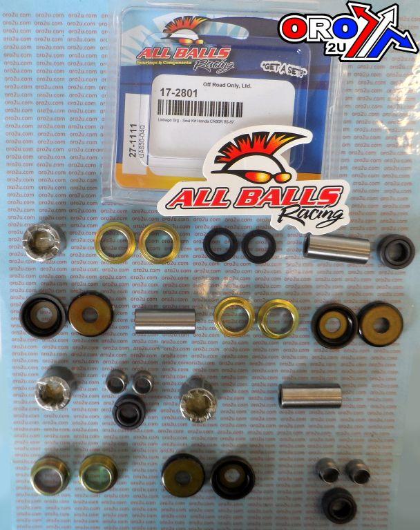 NO LONGER MADE.SWINGARM LINKAGE KIT CR80R, ALLBALLS 27-1111 HONDA 85-87
