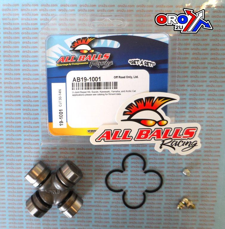 UNIVERSAL JOINT SUZUKI/YAMAHA, ALLBALLS 19-1001, Suzuki LT-A500F Quad Master Auto 00, U-Joint, Frt Drive Shaft-Eng Side (Ref 3) Suzuki LT-4WD 250 Qua