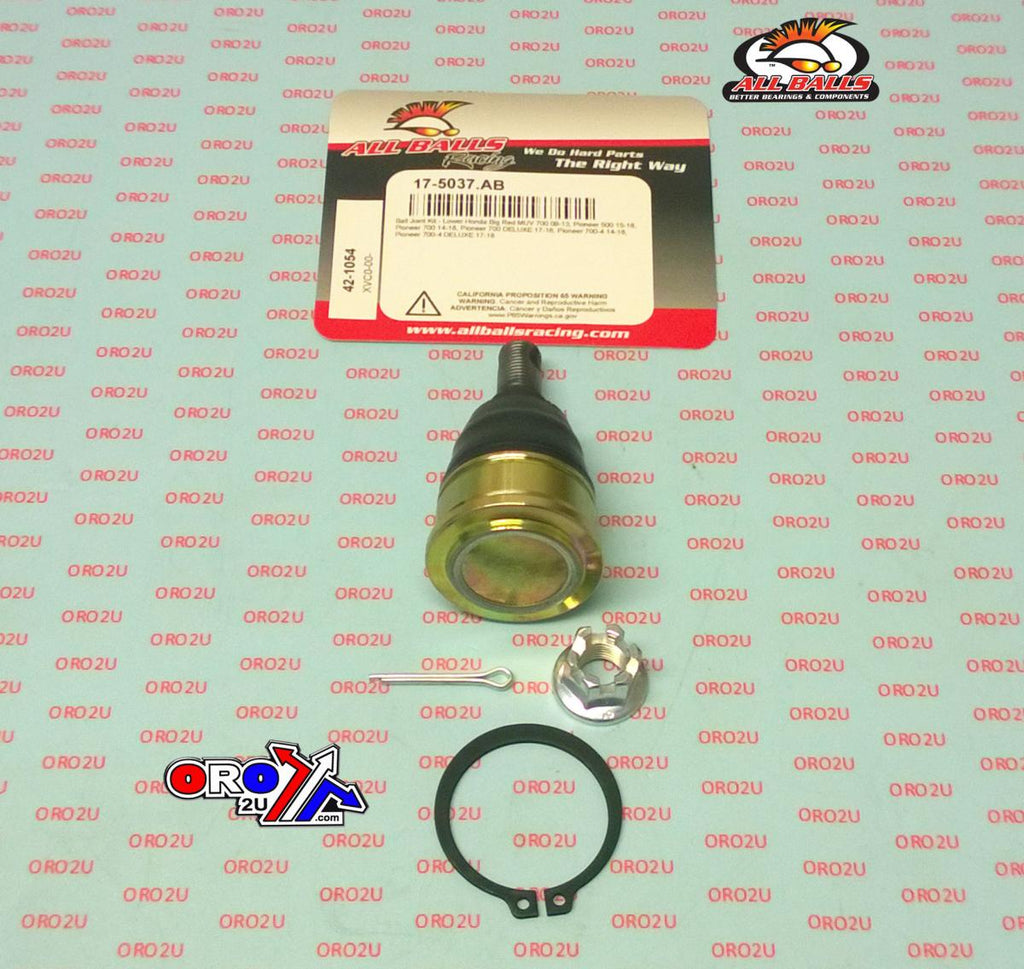 BALL JOINT LOWER HONDA, ALLBALLS 42-1054, Honda Big Red MUV 700 09-13, Pioneer 500 15-20, Pioneer 700 14-20, Pioneer 700 DELUXE 17-20, Pioneer