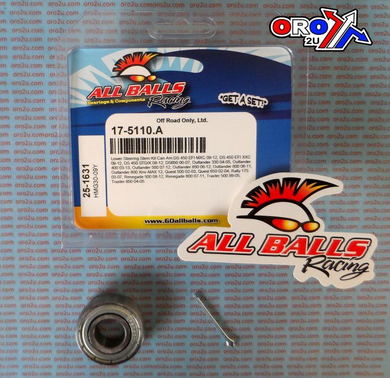 LOWER STEERING BEARING KIT, ALLBALLS 25-1631
