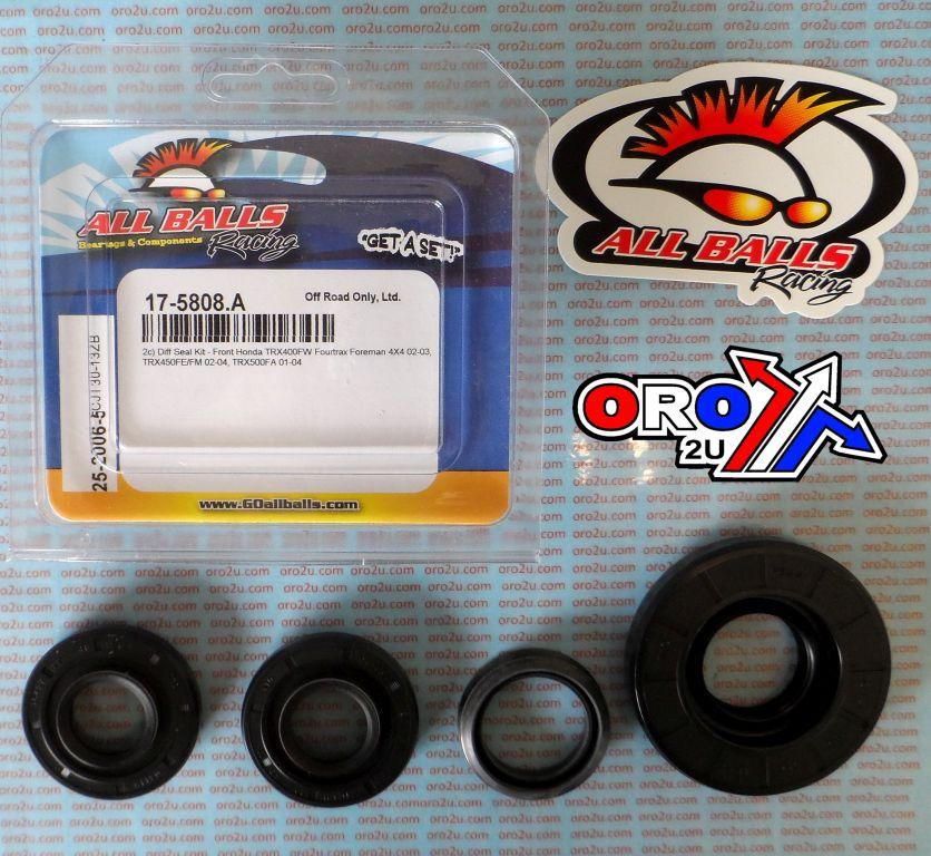 DIFFERENTIAL SEAL KIT TRX ATVS, ALLBALLS 25-2006-5 400/450/500