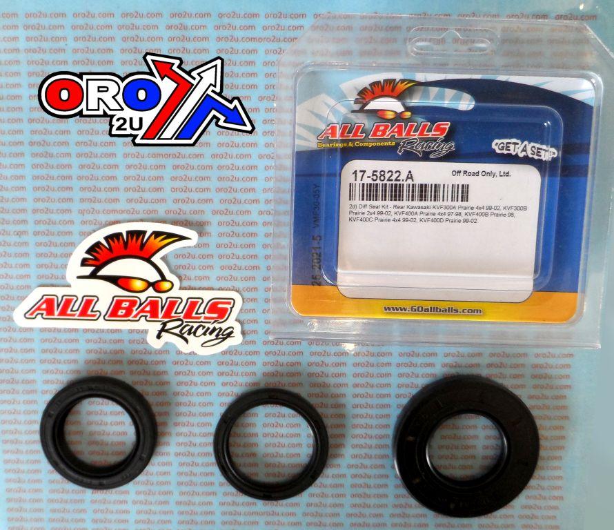 DIFFERENTIAL SEAL KIT KVF ATVs, ALLBALLS 25-2021-5 REAR KAW