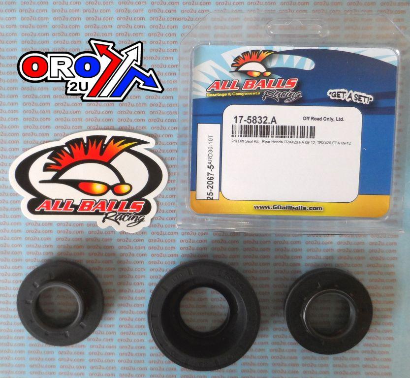 DIFFERENTIAL SEAL KIT TRX420, ALLBALLS 25-2067-5 REAR HONDA