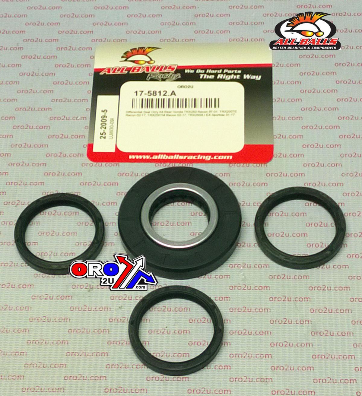 DIFFERENTIAL SEAL KIT TRX250, ALLBALLS 25-2009-5 REAR HONDA