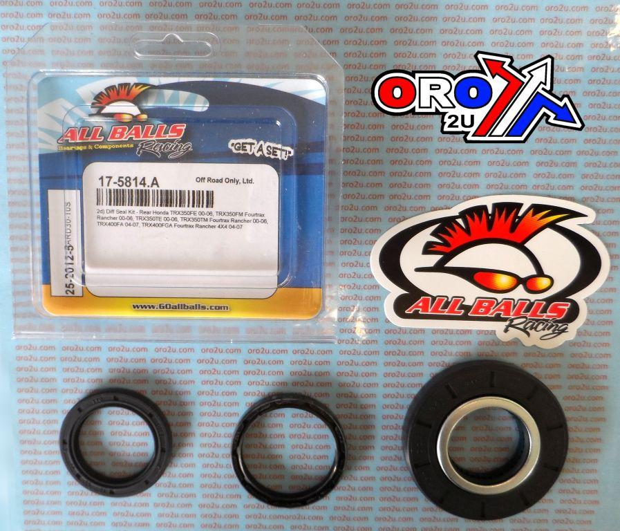 DIFFERENTIAL SEAL KIT, ALLBALLS 25-2012-5 REAR HONDA, Old No. 17-5814.AB