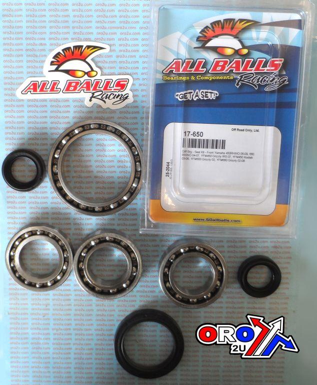 DIFFERENTIAL KIT FRONT YAMAHA, ALLBALLS 25-2044