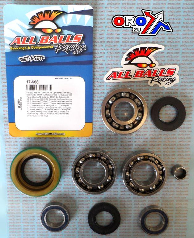 DIFFERENTIAL BEARING & SEALES, ALLBALLS 25-2069 CAN AM FRONT