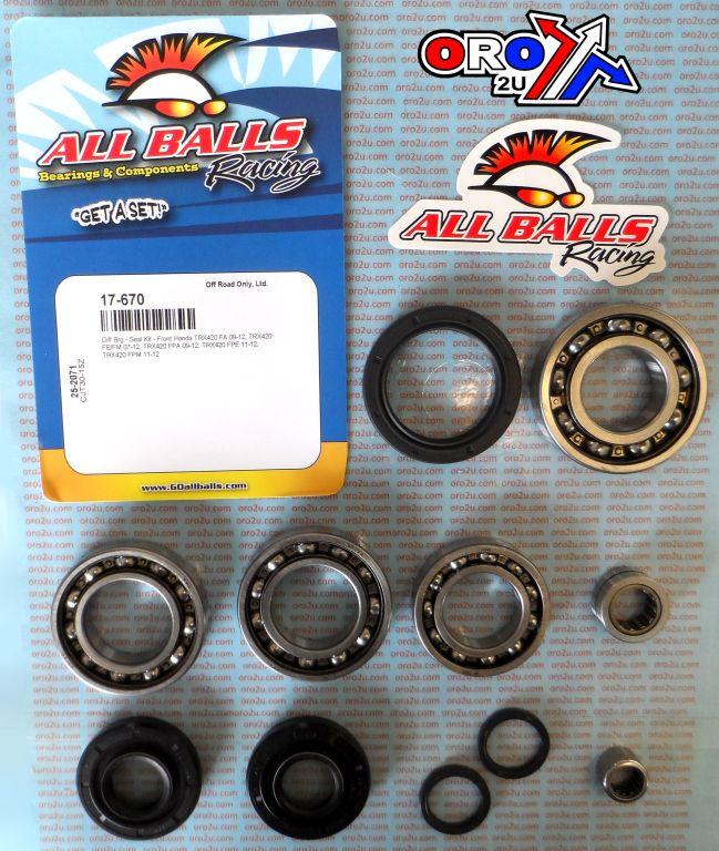 DIFFERENTIAL KIT FRONT HONDA, ALLBALLS 25-2071