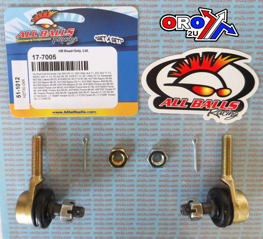 TIE ROD END KIT KLF KVF KSF, ALLBALLS 51-1012 KAW POLARIS