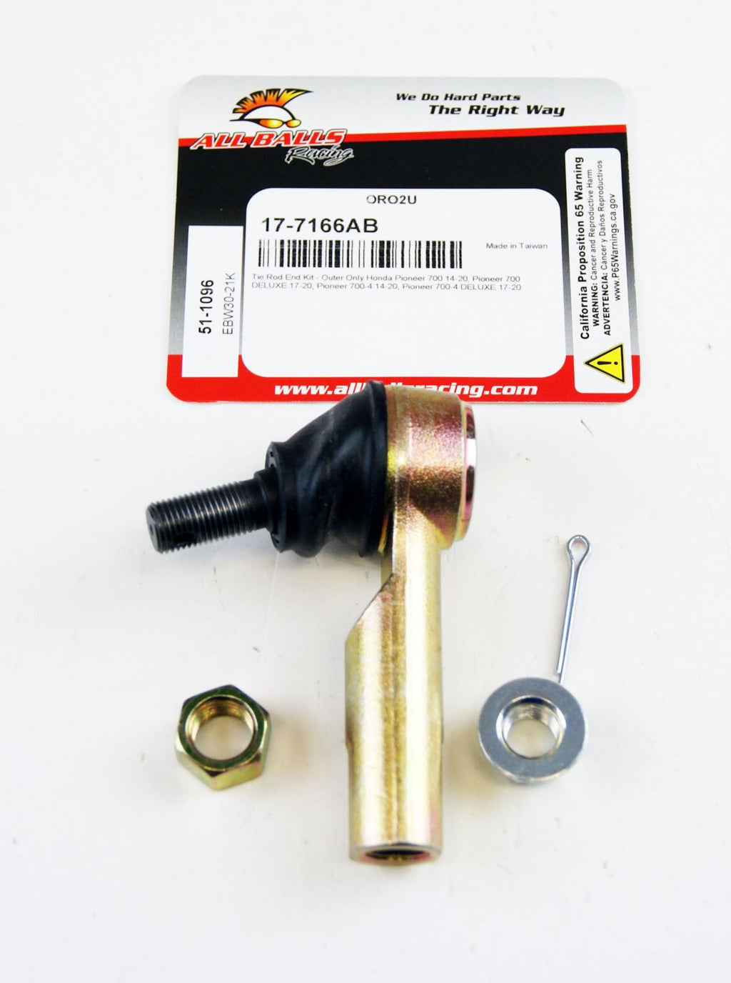 TIE ROD END KIT OUTER, ALLBALLS 51-1096, Honda Pioneer 700 14-20, Pioneer 700 DELUXE 17-20, Pioneer 700-4 14-20, Pioneer 700-4 DELUXE 17-20