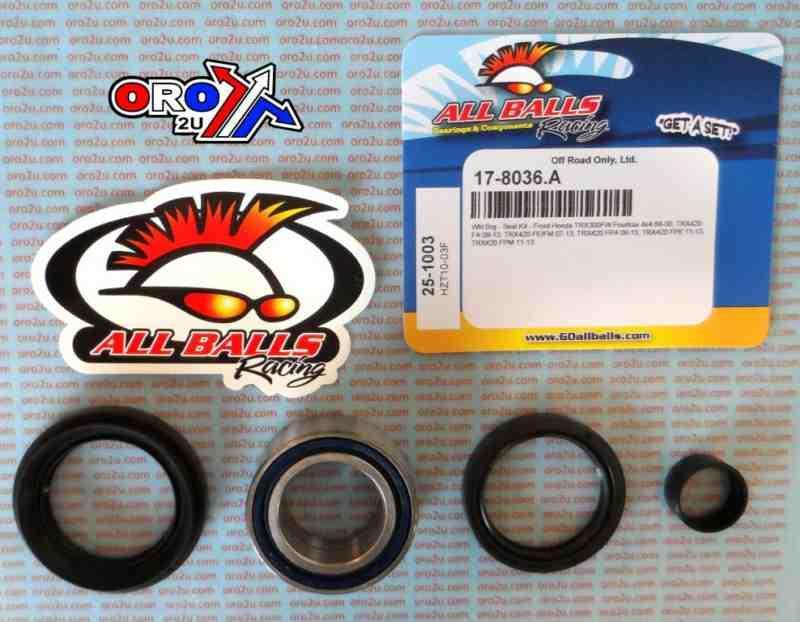 WHEEL BEARING KIT FRONT 88-14 HONDA TRX 300/420, ALLBALLS 25-1003 ATV