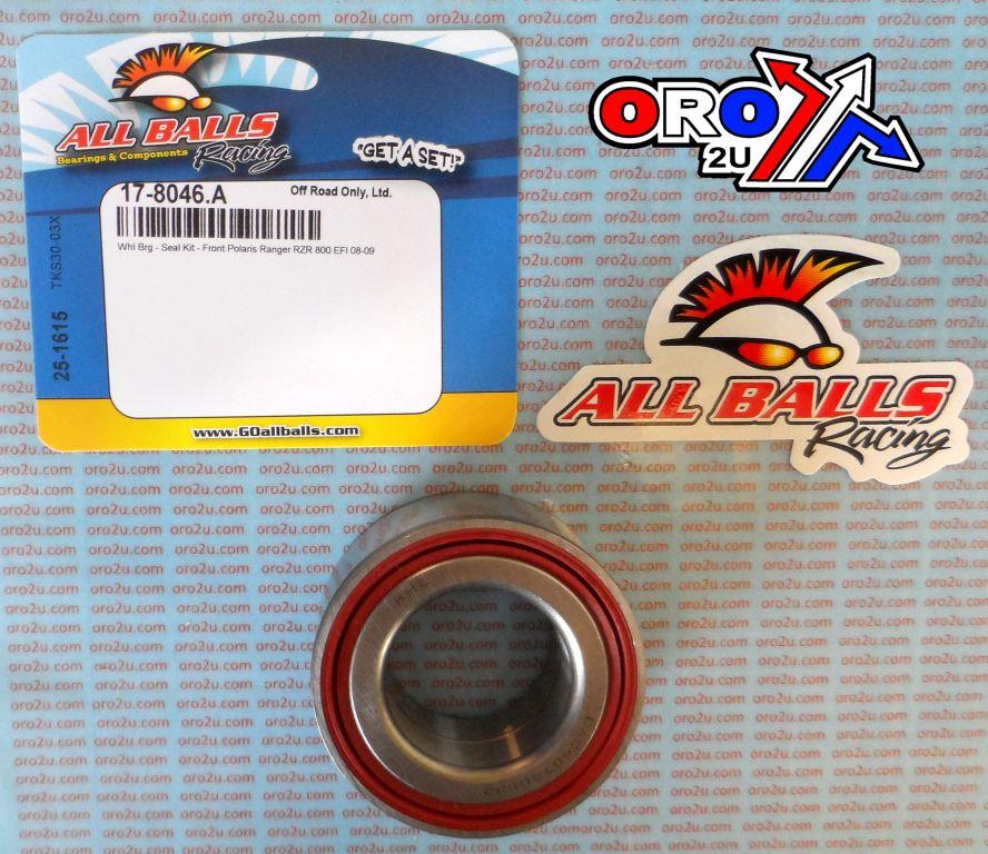 WHEEL BEARING KIT FRONT 08-09 POLARIS RZR800, ALLBALLS 25-1615 ATV