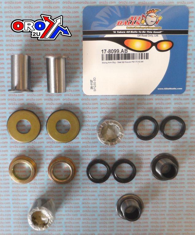 SWINGARM BEARING KIT ALLBALLS, ALLBALLS 28-1137 SUZUKI PE175 82-84