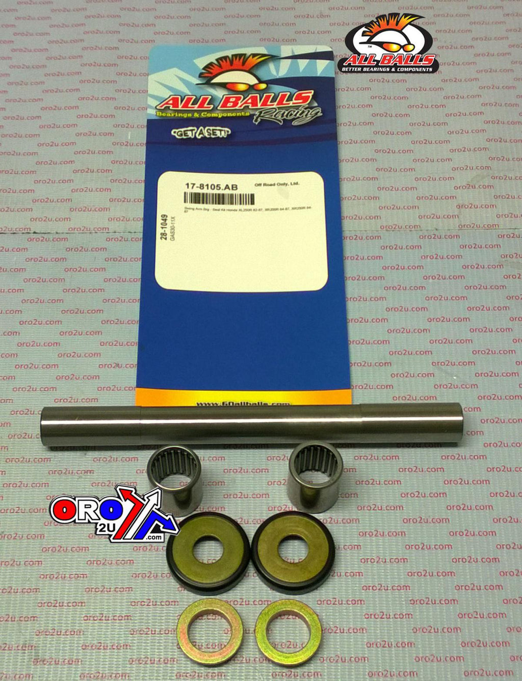 SWINGARM BEARING KIT ALLBALLS, ALLBALLS 28-1049 HONDA XL250/XR200/250 82-87